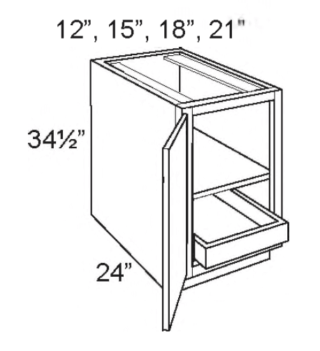 B15-FH-ROT-1 - Base W/fhd/one Roll Out Tray