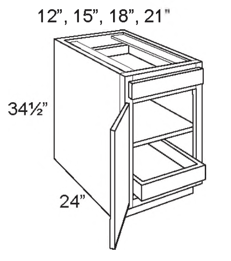 B21-ROT-1 - Base W/ One Roll Out Tray