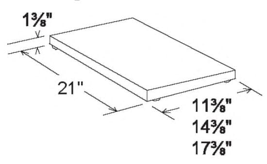B21-CBK - Base 21 W/Cutting Board Insert