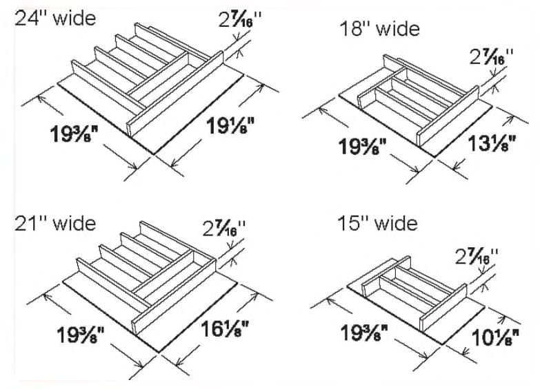 B24-CTK - Base 24 W/Cutlery Tray Divider
