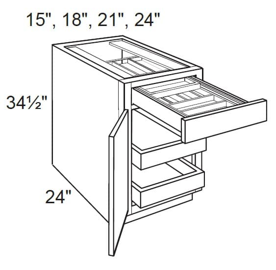 B15-ROT-2-WTCD - Base W/ Two ROT & 2-Tier Cutlery Divider