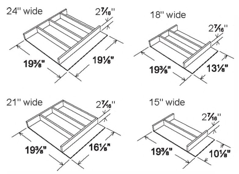 B21-UTK - Base 21 W/Utensil Tray Divider