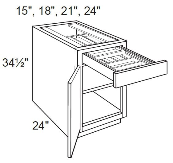 B21-WTCD - Base 21 W/2-Tier Cutlery Divider