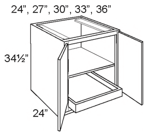 B33-FH-ROT-1 - Base W/fhd/one Roll Out Tray