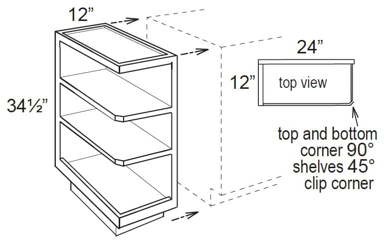 BES12 - Shelf End Base Left