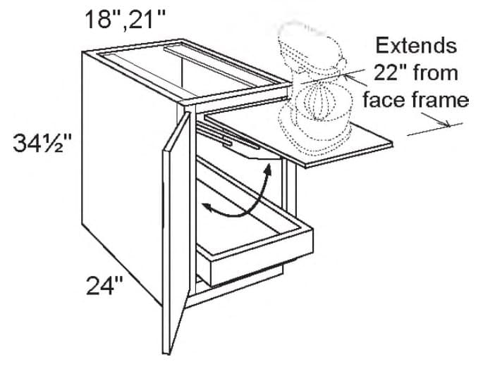BMS18 - Base W/Mixer Shelf