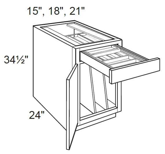BTB15-WTCD - Tray Base 15 W/2-Tier Cutlery Divider