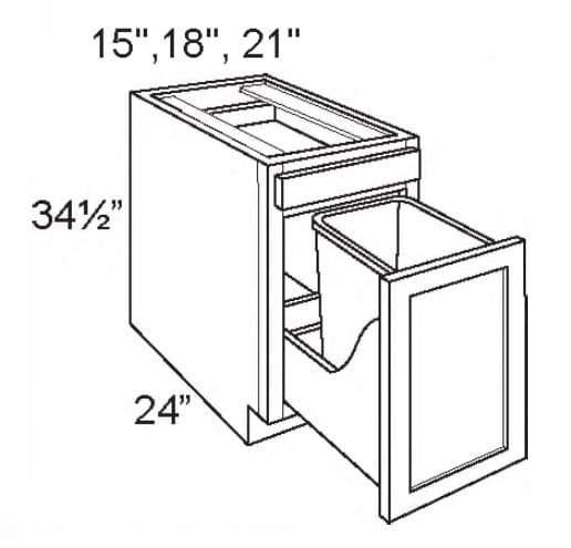BWBT18 - Base Waste Basket 18, Double Wastecan