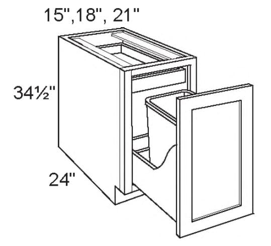 BWBT21-FH - Base Waste Basket 21, FHD, ROT & Double Wastecan