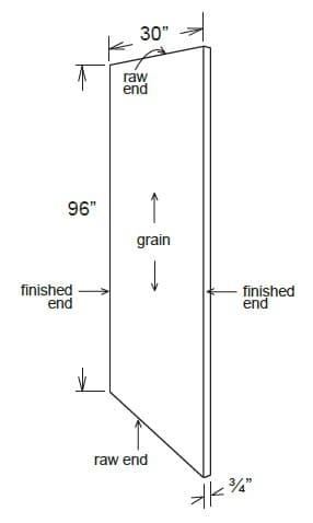 DTEP3096 - 96" High x 30" Deep Tall End Panel