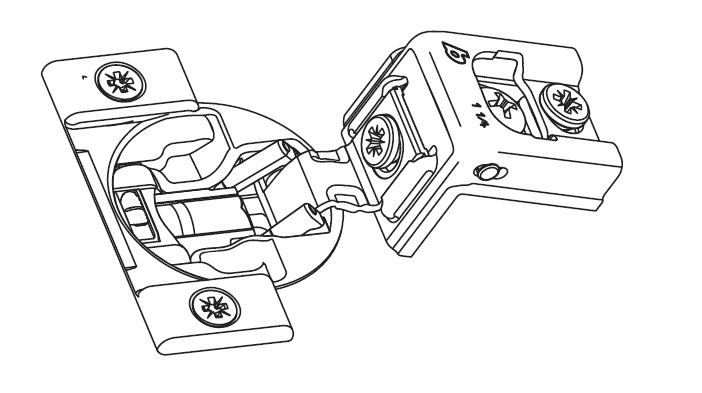 HINGE-FOL-SCD - 6-way Adjustable, 107 Degree (1 Hinge)
