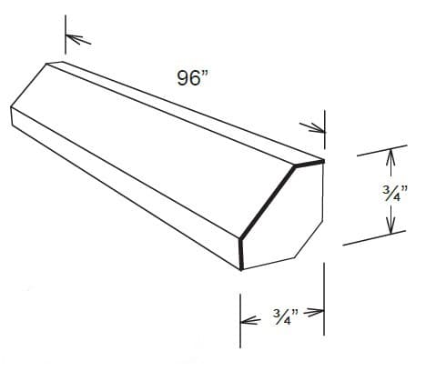 IQR8 - IQR8 - Inside Quarter Round as Base Molding