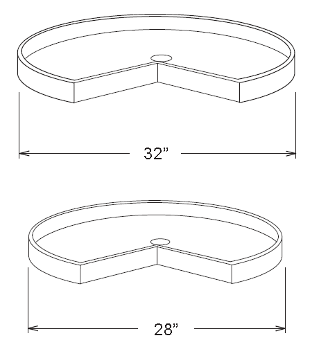 LZ32K - (1 Wood Kidney Tray & Swival For Bss36)