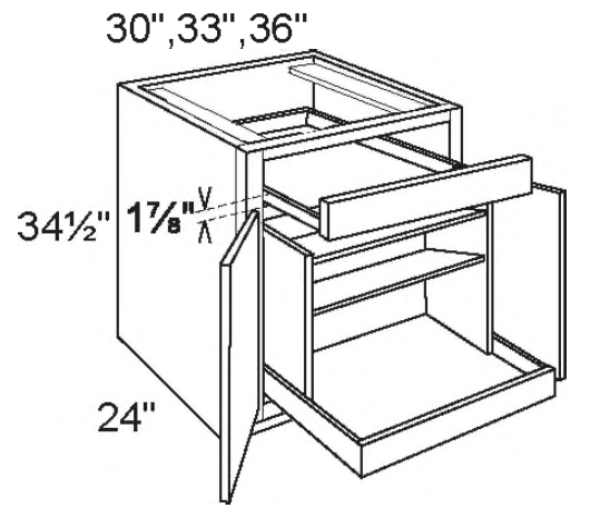 RB36-PP - Range Bases W/Pots & Pans Storage