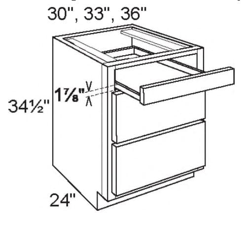 RDB36 - Range 3 Drawer Base
