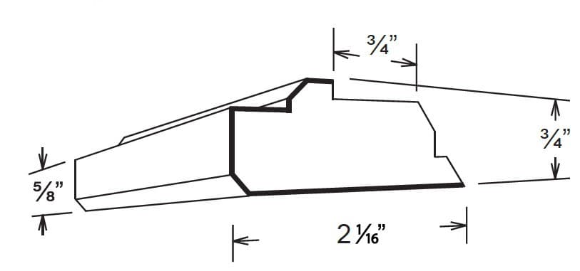 SHL - WRH - Shaker Lightrail Molding