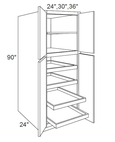 U249024-ROT-4 - Utility W/roll Out Trays