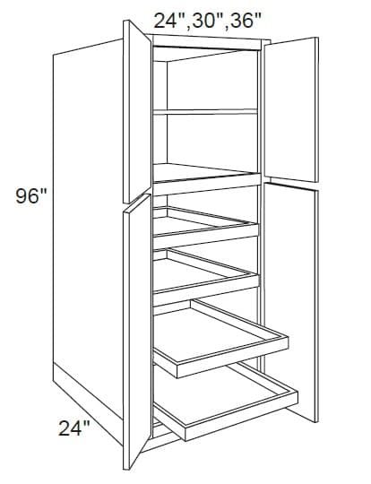 U309324-ROT-4 - Utility W/roll Out Trays