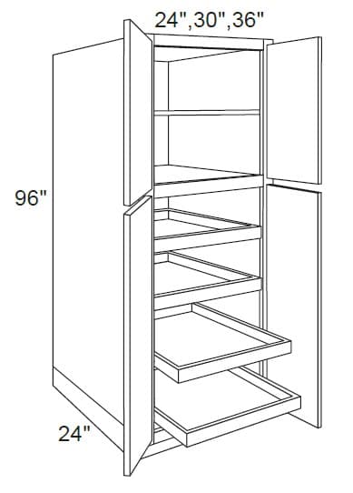 U369624-ROT-4 - Utility W/roll Out Trays
