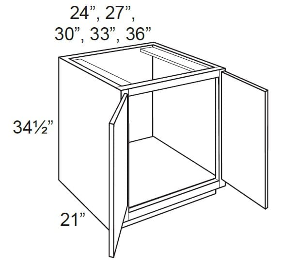 VSB27-FH - Vanity Sink Base W/full Height Doors