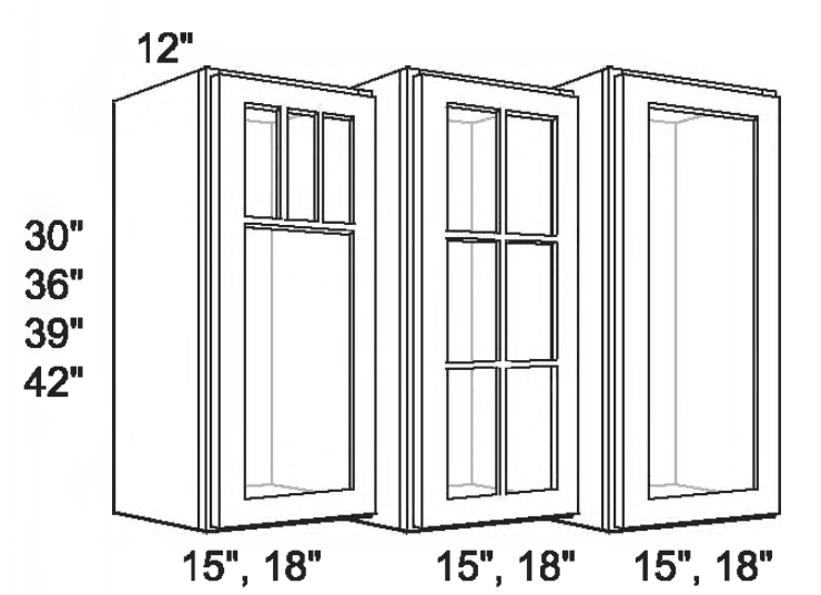 W1842-MFD - Wall W/mullion Frame Doors & Matching Interior