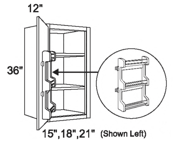 W2136-SRK - Wall W/Spice Rack