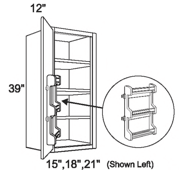 W2139-SRK - Wall W/Spice Rack