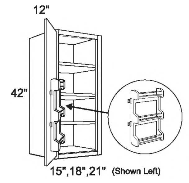 W2142-SRK - Wall W/Spice Rack