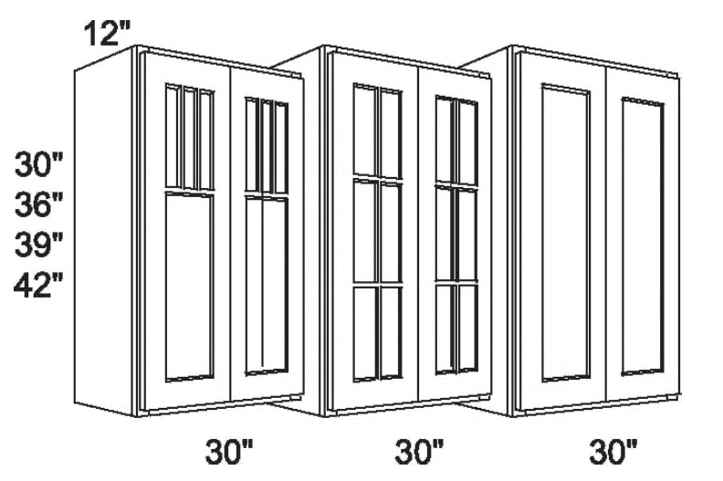 W3030-MFD - Wall W/mullion Frame Doors & Matching Interior