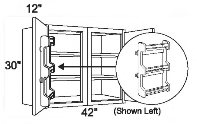W4230-SRK-R - Wall W/Spice Rack