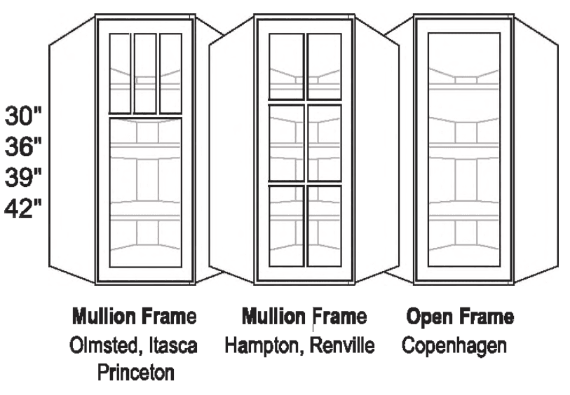 WAC2742-MFD - Corner Wall W/mull Frame Drs & Matching Int