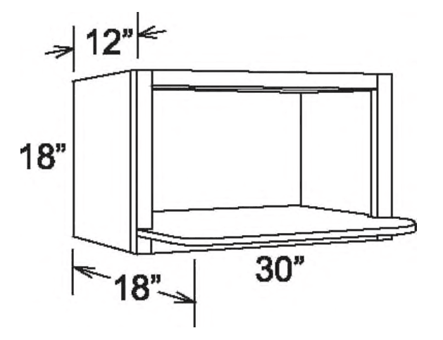 WMSC3018 - Wall MW Cab 30w 18h