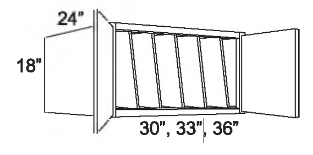 WR331824-TD - Refrigerator Wall W/Tray Dividers