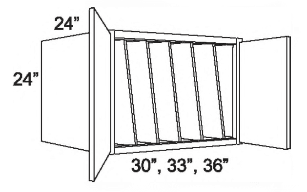 WR302424-TD - Refrigerator Wall W/Tray Dividers